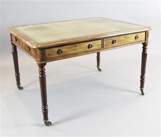 A George IV mahogany library table, W.4ft 1in. D.3ft H.2ft 6in.